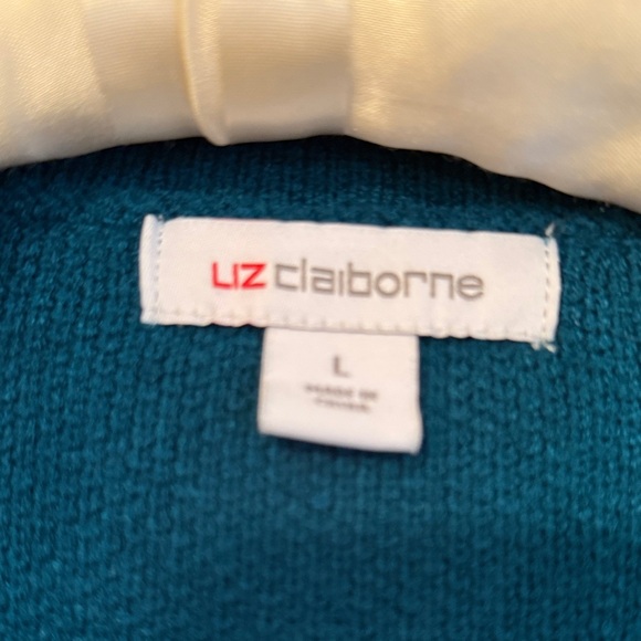 Liz Claiborne Teal Knit Blazer - Picture 2 of 3